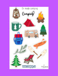 Planche d'autocollants — En mode camping